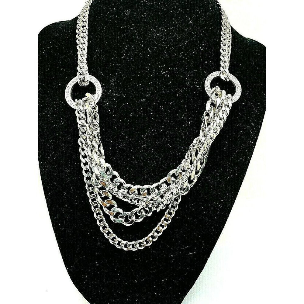 Pianegonda Choker Necklace Sterling Silver Women's Multi Chain .925 Italy